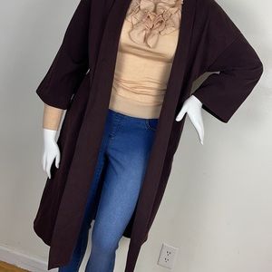 ⭐️Prologue Women's Long Sleeve Wrap Coat Prologue Burgundy S‎